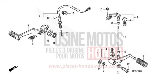 PEDALE CB600F3A de 2010